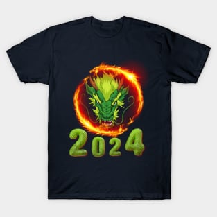 Fiery Green Dragon T-Shirt